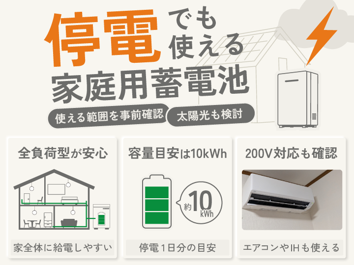 停電でも使える 家庭用蓄電池