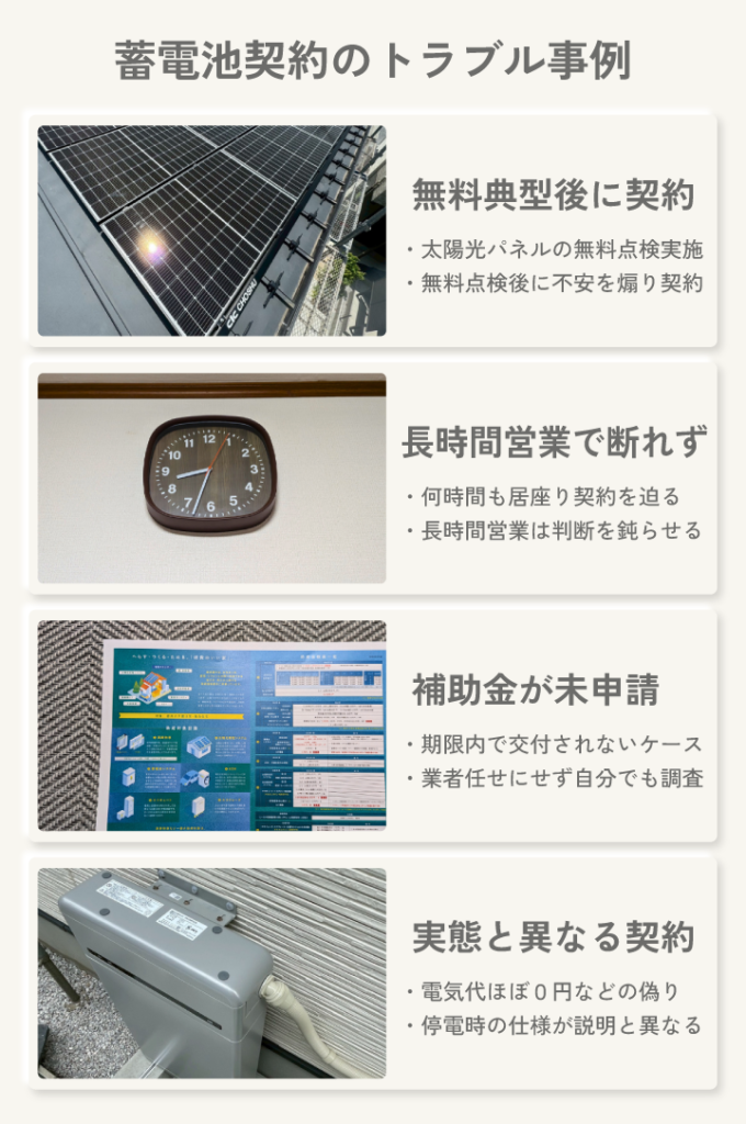 蓄電池契約のトラブル事例
