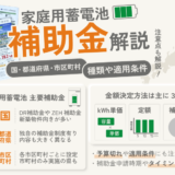 家庭用蓄電池 補助金解説