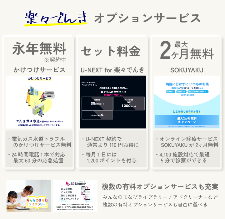 楽々でんき オプションサービス